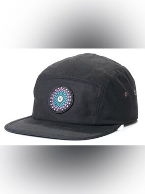 Hurley Black Hat with Multicolor Logo